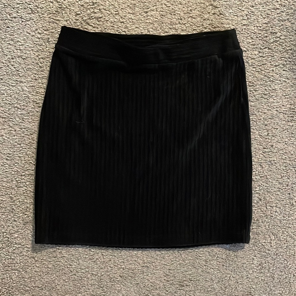 Black Velvet Bodycon Skirt